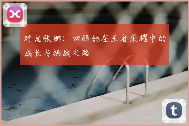 对话张娜:回顾她在王者荣耀中的成长与挑战之路